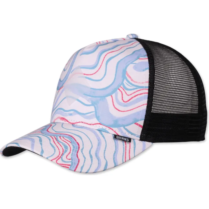 petten-gebogen-wit-snapback-arty-waves-hft-van-djinns petten-gebogen-wit-snapback-arty-waves-hft-van-djinns