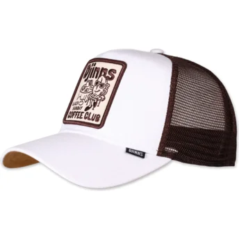 Petten gebogen wit snapback Lazy Sunday Coffee Club HFT van Djinns