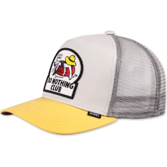 Petten gebogen grijs snapback Do Nothing Club HFT DNC New 1.6 van Djinns