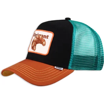 Petten gebogen zwart snapback Croissant HFT Food van Djinns