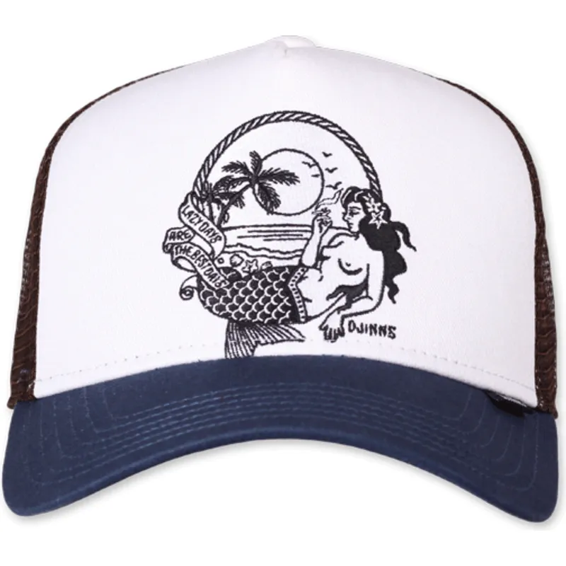petten-gebogen-wit-snapback-lazy-mermaid-hft-lazy-days-are-the-best-days-van-djinns