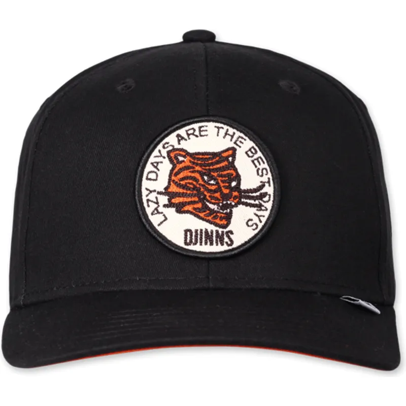 petten-gebogen-zwart-verstelbaar-lazy-tiger-truefit-lazy-days-are-the-best-days-van-djinns