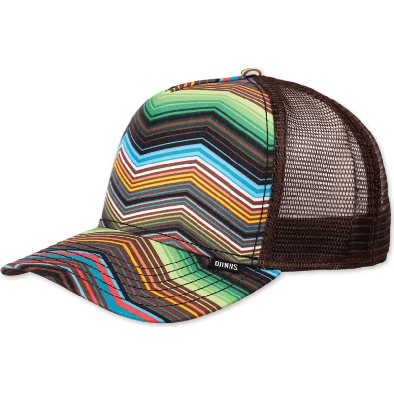 petten-gebogen-bruin-snapback-hft-psycho-zigzag-van-djinns