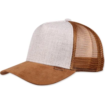 Petten gebogen bruin snapback HFT Suelin van Djinns