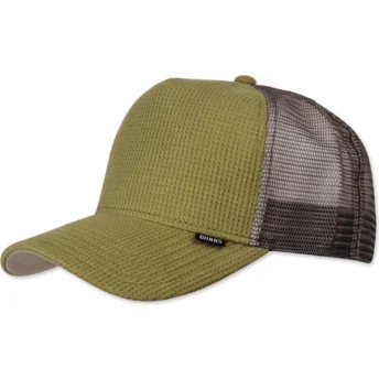Petten gebogen groen snapback HFT WaffleJersey van Djinns