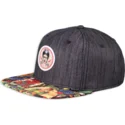 petten-plat-zwart-snapback-frida-kahlo-linen-rev-van-djinns