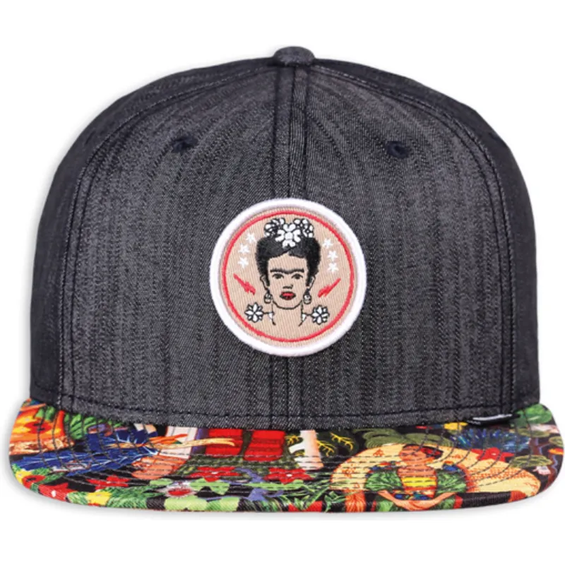 petten-plat-zwart-snapback-frida-kahlo-linen-rev-van-djinns petten-plat-zwart-snapback-frida-kahlo-linen-rev-van-djinns