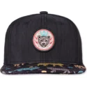 petten-plat-zwart-snapback-gepard-linen-rev-van-djinns