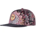 petten-plat-zwart-snapback-peacock-linen-van-djinns