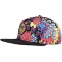 petten-plat-meerkleurig-snapback-peacock-linen-van-djinns