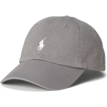Petten gebogen grijs verstelbaar Cotton Chino Classic Sport van Polo Ralph Lauren
