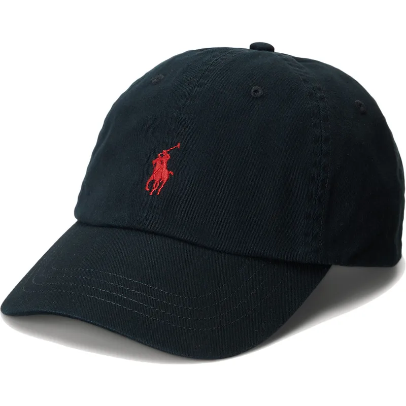 petten-gebogen-zwart-verstelbaar-cotton-chino-classic-sport-van-polo-ralph-lauren