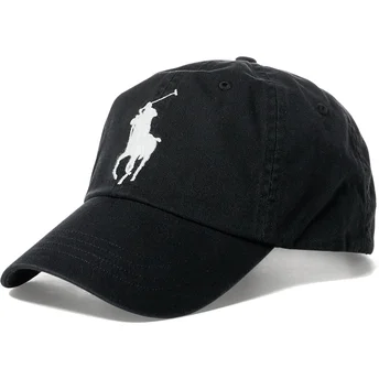 Petten gebogen zwart verstelbaar Big Pony Chino Classic Sport van Polo Ralph Lauren