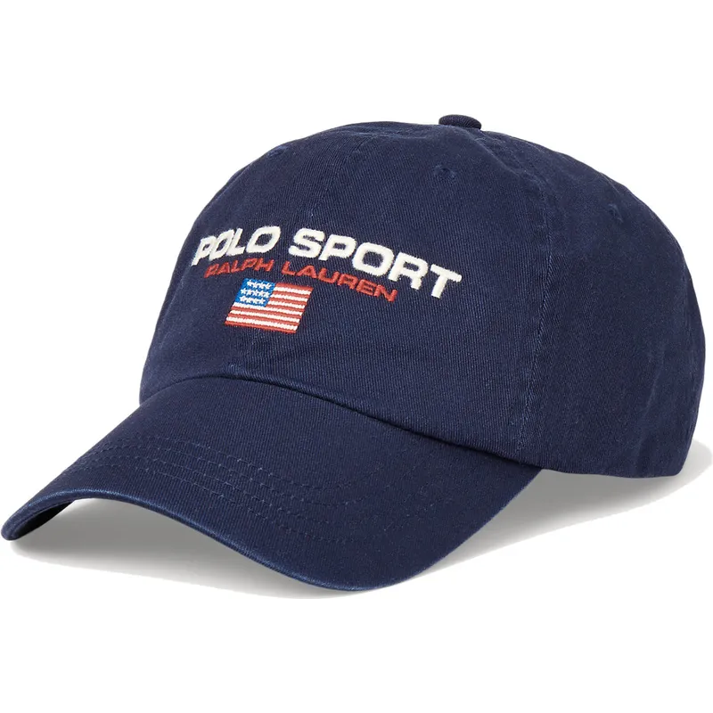petten-gebogen-marineblauw-verstelbaar-sport-twill-van-polo-ralph-lauren