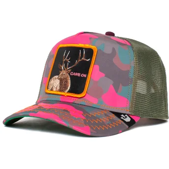 petten-gebogen-camouflage-snapback-rosa-game-on-elk-season-dreams-the-farm-van-goorin-bros