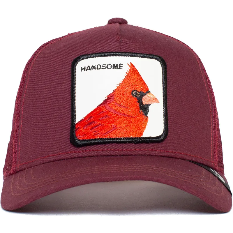 petten-gebogen-rood-snapback-handsome-truckin-the-farm-van-goorin-bros