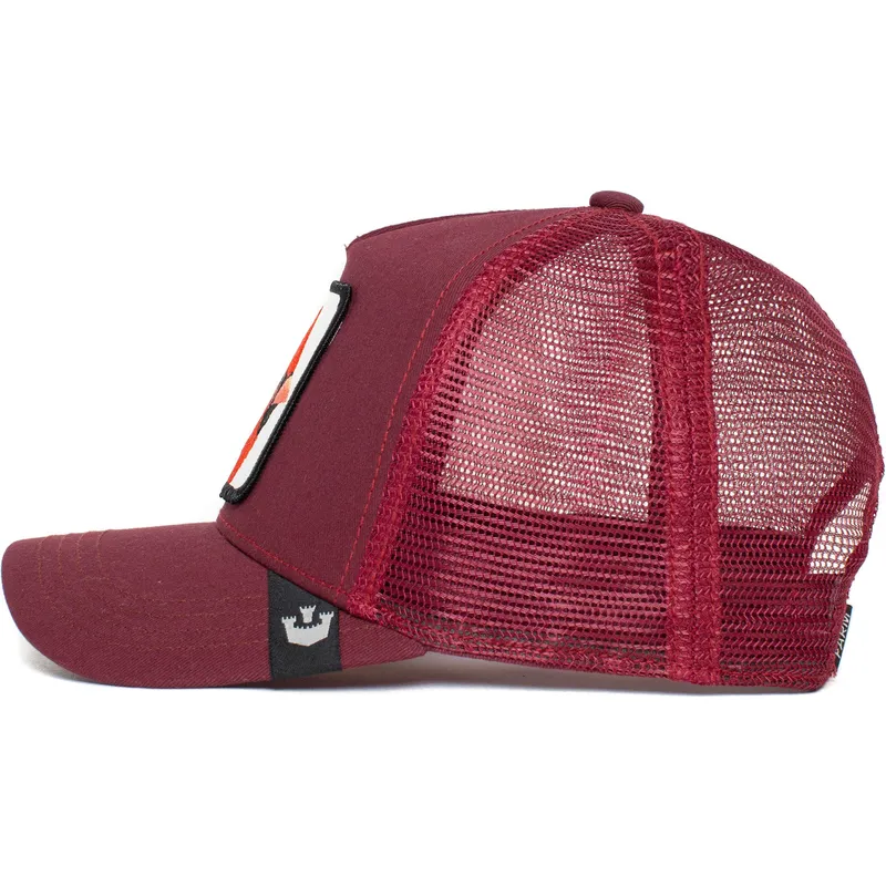 petten-gebogen-rood-snapback-handsome-truckin-the-farm-van-goorin-bros