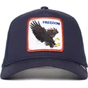 petten-gebogen-marineblauw-snapback-freedom-truckin-the-farm-van-goorin-bros