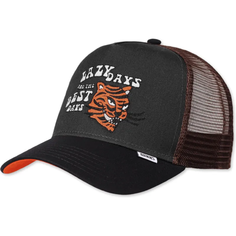 petten-gebogen-zwart-snapback-lazy-tiger-hft-lazy-days-are-the-best-days-van-djinns