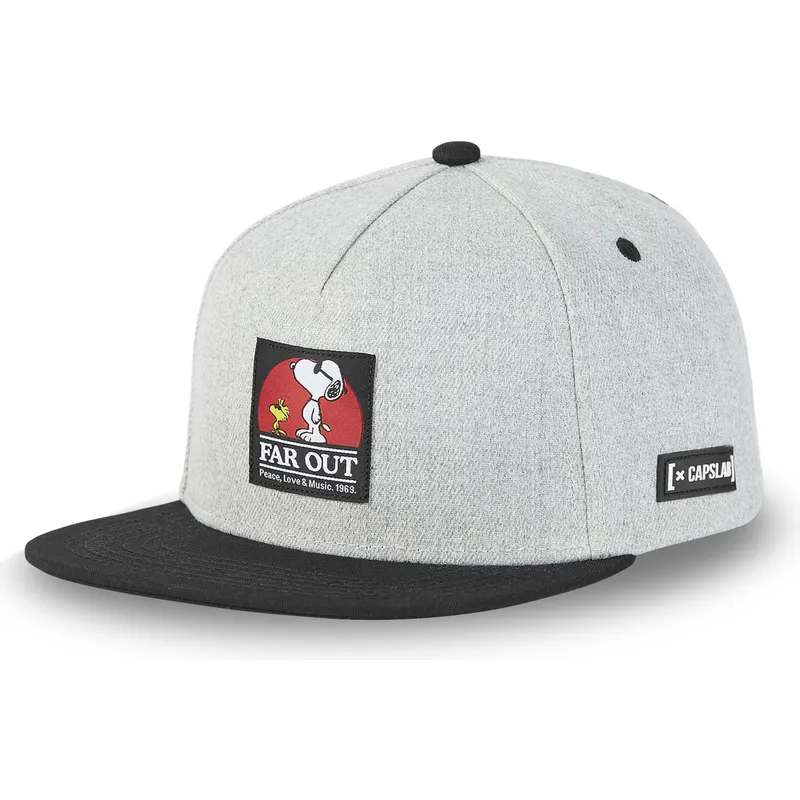petten-plat-grijs-snapback-far-out-naw3-snoopy-peanuts-van-capslab