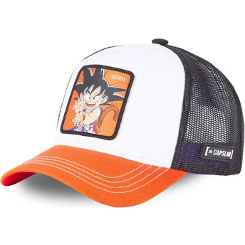 Petten gebogen wit snapback DB3 GOK2 Son Goku Dragon Ball van Capslab