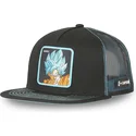 petten-plat-zwart-snapback-super-saiyan-blue-sa1-son-goku-dragon-ball-van-capslab