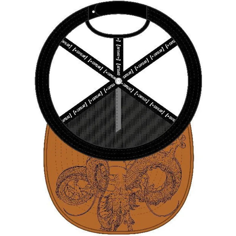 petten-plat-bruin-snapback-she5-shenron-dragon-ball-van-capslab
