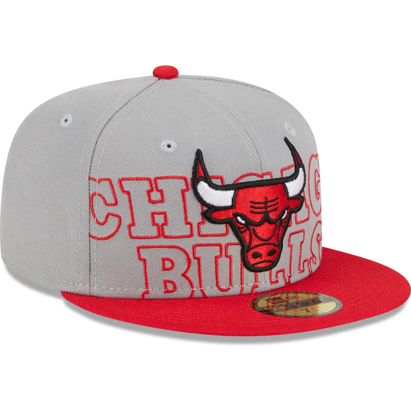 petten-plat-grijs-fitted-59fifty-draft-edition-2023-van-chicago-bulls-nba-van-new-era