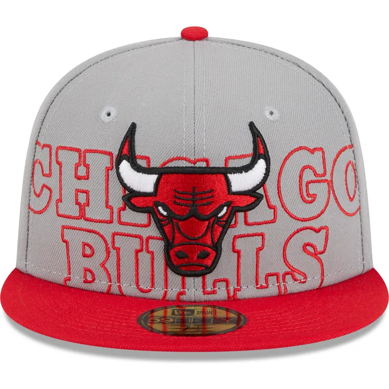 petten-plat-grijs-fitted-59fifty-draft-edition-2023-van-chicago-bulls-nba-van-new-era