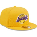 petten-plat-geel-snapback-9fifty-draft-edition-2023-van-los-angeles-lakers-nba-van-new-era