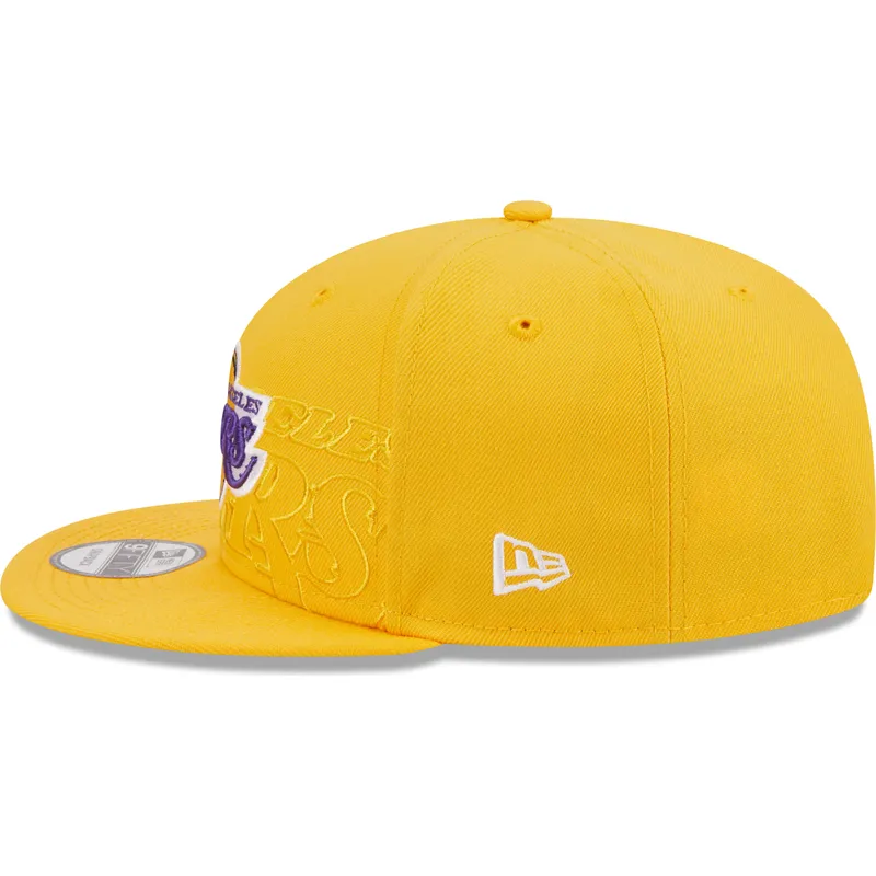 petten-plat-geel-snapback-9fifty-draft-edition-2023-van-los-angeles-lakers-nba-van-new-era