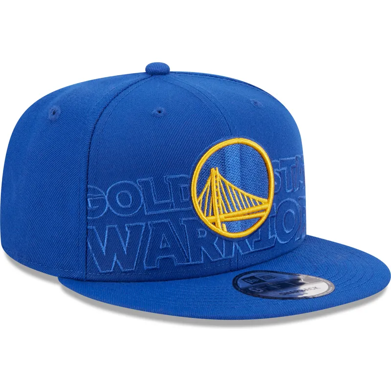 petten-plat-blauw-snapback-9fifty-draft-edition-2023-van-golden-state-warriors-nba-van-new-era