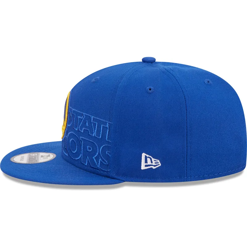 petten-plat-blauw-snapback-9fifty-draft-edition-2023-van-golden-state-warriors-nba-van-new-era