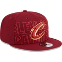 petten-plat-rood-snapback-9fifty-draft-edition-2023-van-cleveland-cavaliers-nba-van-new-era