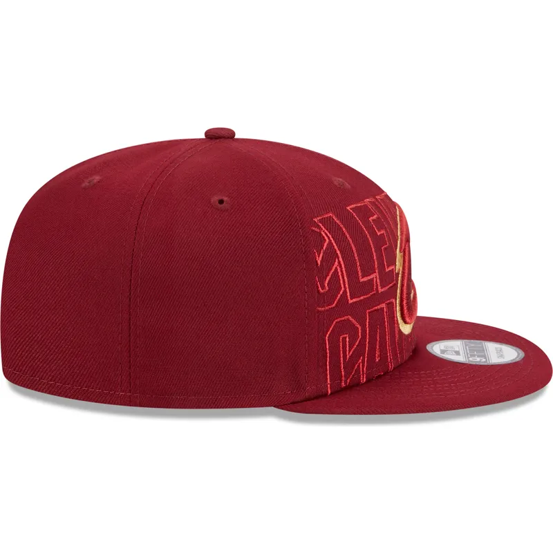 petten-plat-rood-snapback-9fifty-draft-edition-2023-van-cleveland-cavaliers-nba-van-new-era