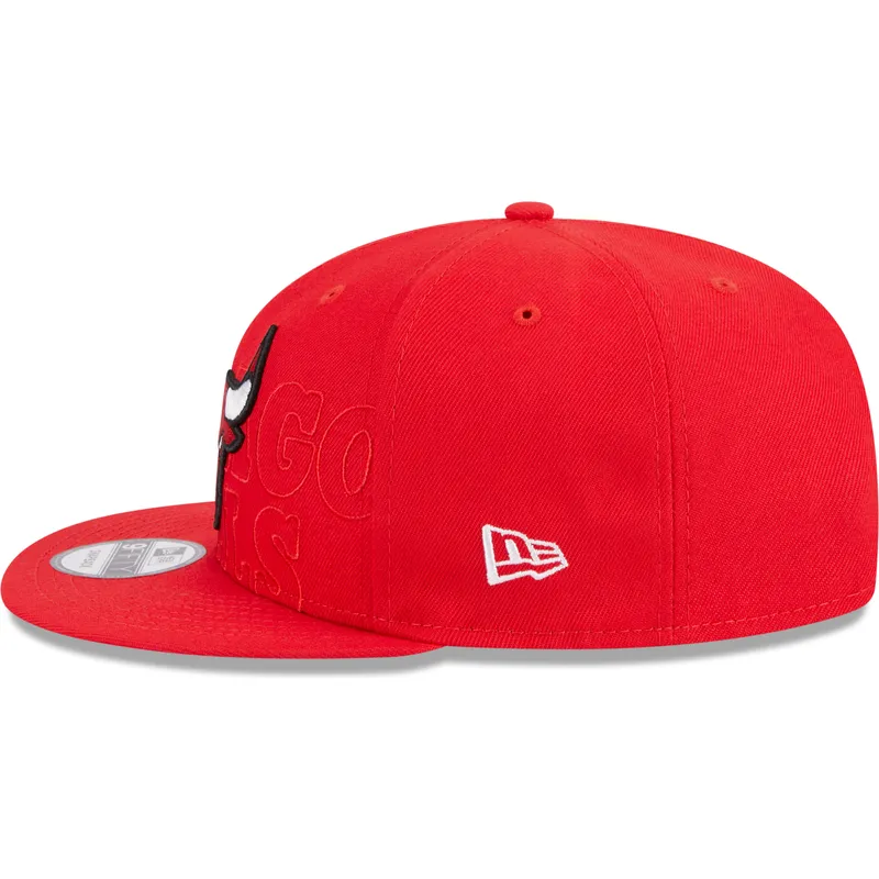 petten-plat-rood-snapback-9fifty-draft-edition-2023-van-chicago-bulls-nba-van-new-era
