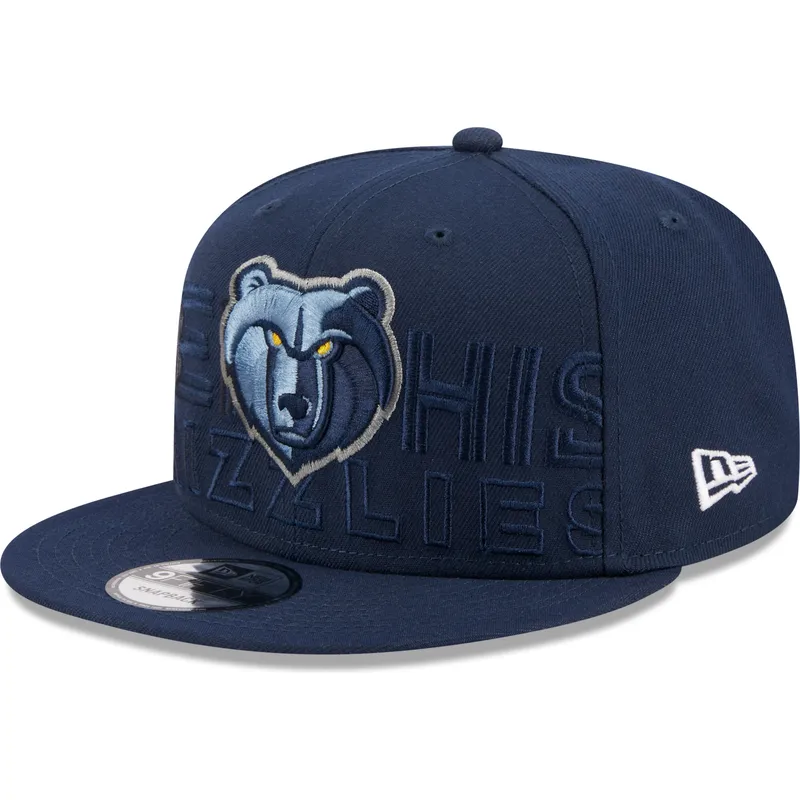 petten-plat-marineblauw-snapback-9fifty-draft-edition-2023-van-memphis-grizzlies-nba-van-new-era
