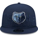 petten-plat-marineblauw-snapback-9fifty-draft-edition-2023-van-memphis-grizzlies-nba-van-new-era