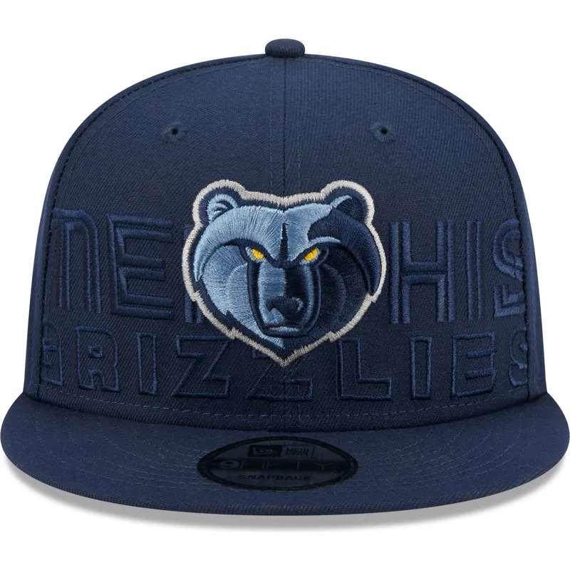 petten-plat-marineblauw-snapback-9fifty-draft-edition-2023-van-memphis-grizzlies-nba-van-new-era