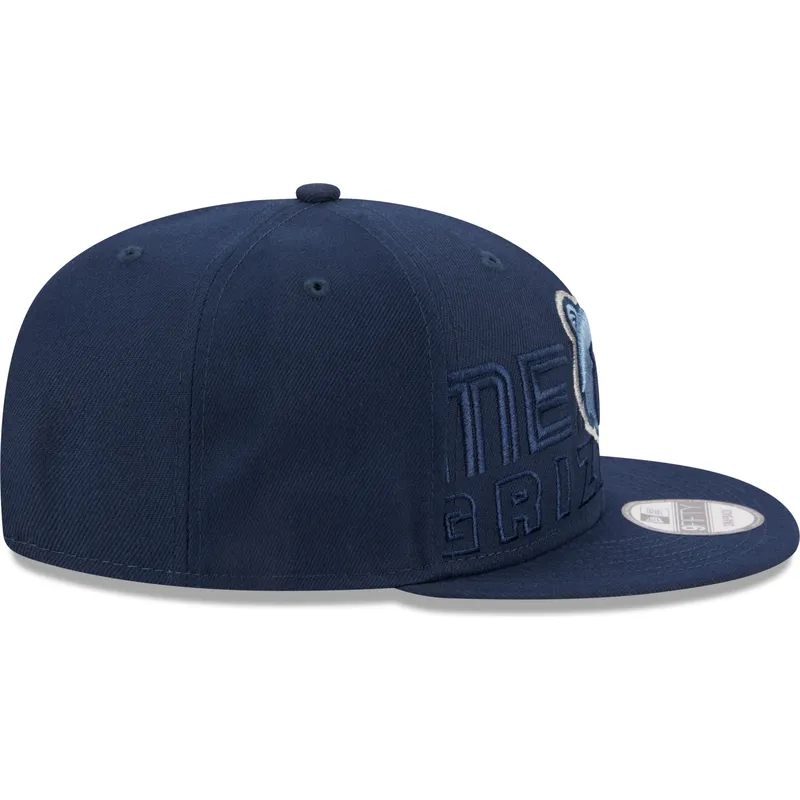 petten-plat-marineblauw-snapback-9fifty-draft-edition-2023-van-memphis-grizzlies-nba-van-new-era