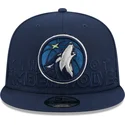 petten-plat-marineblauw-snapback-9fifty-draft-edition-2023-van-minnesota-timberwolves-nba-van-new-era
