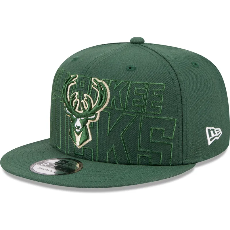 petten-plat-groen-snapback-9fifty-draft-edition-2023-van-milwaukee-bucks-nba-van-new-era