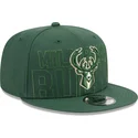 petten-plat-groen-snapback-9fifty-draft-edition-2023-van-milwaukee-bucks-nba-van-new-era