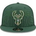 petten-plat-groen-snapback-9fifty-draft-edition-2023-van-milwaukee-bucks-nba-van-new-era