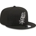 petten-plat-zwart-snapback-9fifty-draft-edition-2023-van-san-antonio-spurs-nba-van-new-era