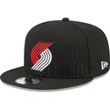 petten-plat-zwart-snapback-9fifty-draft-edition-2023-van-portland-trail-blazers-nba-van-new-era
