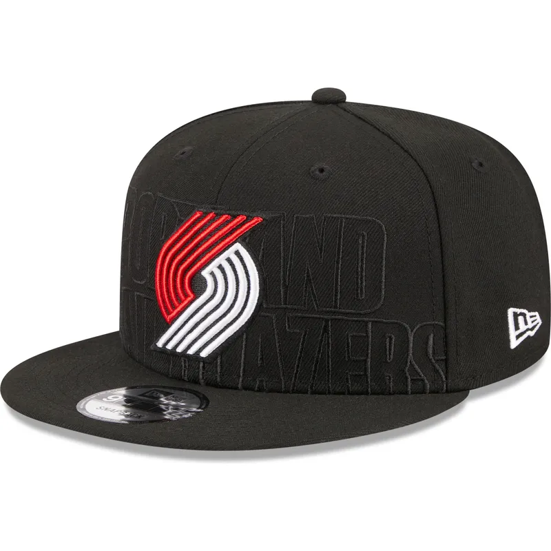 petten-plat-zwart-snapback-9fifty-draft-edition-2023-van-portland-trail-blazers-nba-van-new-era