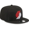 petten-plat-zwart-snapback-9fifty-draft-edition-2023-van-portland-trail-blazers-nba-van-new-era