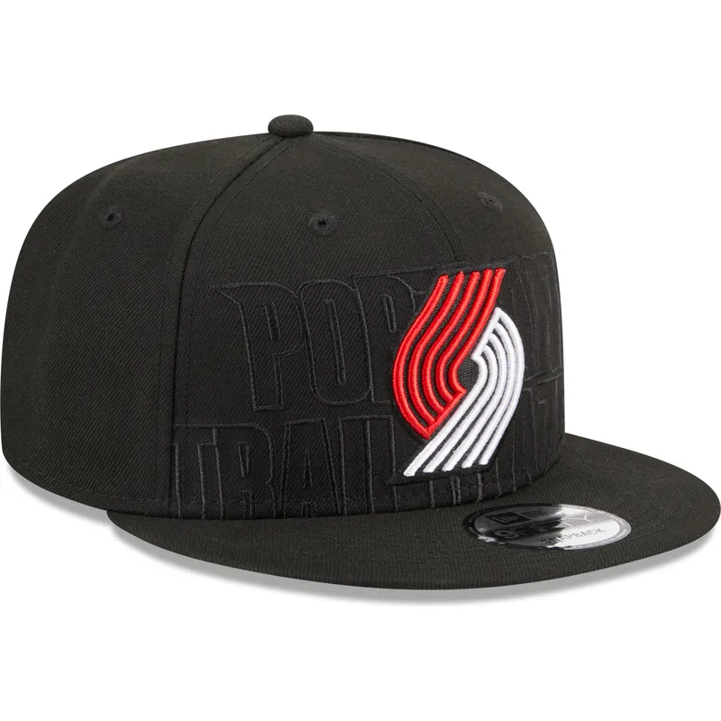 petten-plat-zwart-snapback-9fifty-draft-edition-2023-van-portland-trail-blazers-nba-van-new-era