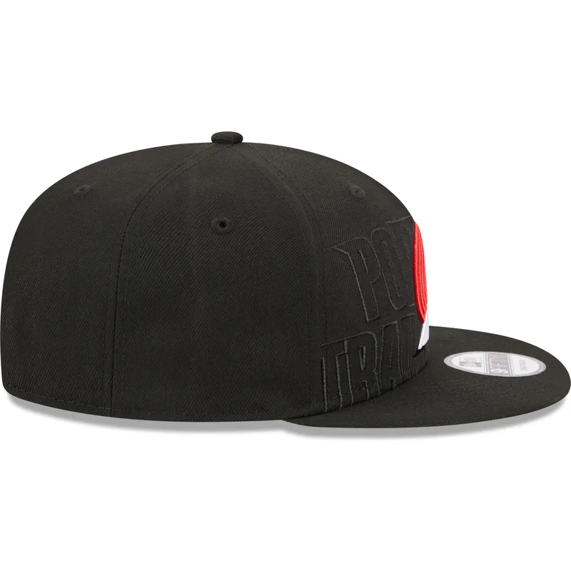 petten-plat-zwart-snapback-9fifty-draft-edition-2023-van-portland-trail-blazers-nba-van-new-era